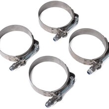 Fdrtew Car Bulbs-Car Film-Car Phone Holder-Car Interior 4 PCS Stainless Steel T-Bolt Hose Clamps Pipe Clip Fuel Line Clip, Size: 67-75mm