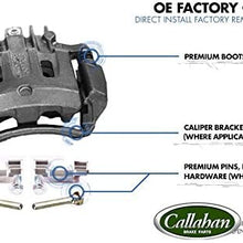 Callahan CCK11692 FRONT OE [2] Calipers + [2] Drilled/Slotted Rotors + Quiet Low Dust [4] Ceramic Pads Kit
