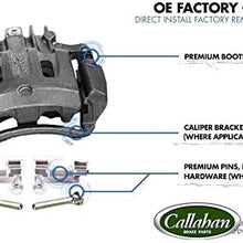 Callahan CCK11206 FRONT OE [2] Calipers + [2] Drilled/Slotted Rotors + Quiet Low Dust [4] Ceramic Pads Kit [fit 2003 2004 2005 2006 2007 2008 Pontiac Vibe Toyota Corolla Matrix]