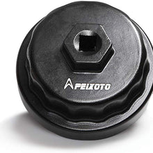 Apeixoto Oil Filter Wrench Cap Removal Tool Fits 64mm Cartridge Housing for Camry Rav4 Highlander Sienna Tundra with 2.5L-5.7L Engine