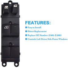 25401-EA003 Driver Side Master Power Window Switch for Nissan Frontier & Nissan Xterra 2005 2006 2007 2008 2009 2010 2011 2012