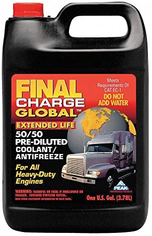 FLEET CHARGE FXAB53 Antifreeze Coolant, 1 gal, 50/50, Red