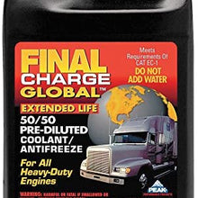 FLEET CHARGE FXAB53 Antifreeze Coolant, 1 gal, 50/50, Red