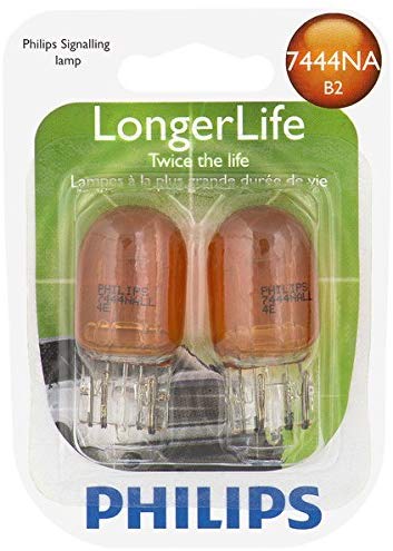 Philips 7444NA LongerLife Miniature Bulb, 2 Pack