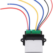 Car Blower Regulator Regulator, Heater Motor Blower Fan Resistor Speed ​​Resistance with Wiring Plug Harness for Citroen Peugeot Renault 6441L2