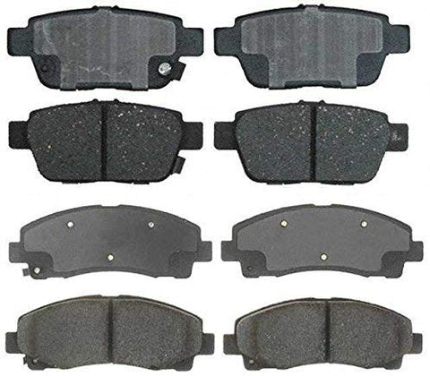 Prime Choice Auto Parts PCD1102-1103 Front and Rear Set of Performance Ceramic Disc Brake Pads