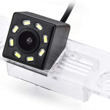 eHANGO Car Rear View Camera with 4 Pin to RCA Cable Bracket License Plate Lights Housing Mount for Ford Mondeo/Ford Fusion/Ford Fiesta/Ford Classic/Ford Ikon/Ford Flex (12 LED Angle)