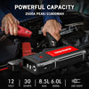 DBPOWER 2500A/21800mAh Portable Car Jump Starter- UP to 8.0L Gasoline/6.5L Diesel Engines, 12V Auto Lithium-Ion Battery Booster, Power Pack with LCD Screen Clamp Cables, LED Flashlight