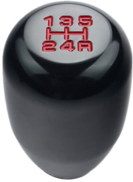 DEWHEL 5 Speed Manual Gearbox Shift Knob M12x1.25 Screw On Aluminum Black