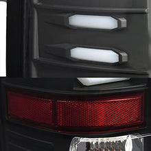 For [L-Shape LED Light Tube] 16-18 GMC Sierra 1500 Black Bezel Tail Lights Brake Lamp Assembly Pair