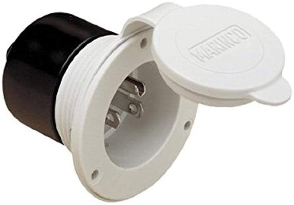 ParkPower 150BBIW.RV 15 Amp Power Inlet, White - 150BBIWRV