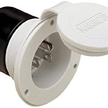 ParkPower 150BBIW.RV 15 Amp Power Inlet, White - 150BBIWRV
