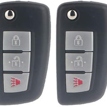 AUTOMUTO 3 Buttons Keyless Key Fob Remote Control Car key Transmitter 4X Replacement fit for Nissan Rogue 14-18  ADP12548301S