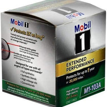 Mobil 1 10W-30 High Mileage Full Synthetic Motor Oil, 5-Quart, Single Bundle M1-103A Extended Performance Oil Filter