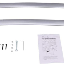 n\a Silver Cross Bars Fit for 2020 2021 Toyota Highlander XLE & Limited & Platinum (with Side Rails)