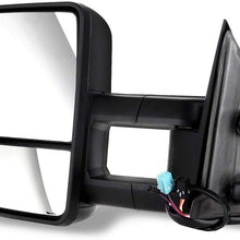 LSAILON Towing Mirrors Fit for 2003-2006 Chevy GMC Sierra Pickup Yukon XL Yukon Denali Cadillac Escalade All Model Tow Mirrors With LH Side and RH Side Power Heated LED Turn Signal Clearance Light