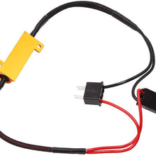 uxcell 4pcs DC 9-16V H7 Single Resistor Decoder Line Warning Error Canceller for Vehicle