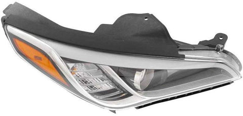 Replacement Passenger Side Headlight Fits Hyundai Sonata: Limited/Limited 2.0T / Sport/Sport 2.0T / Sport Tech With Factory Halogen Headlights