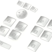 JessicaAlba Car Window Glass Lift Button Trim Cover Sticker Fit Mercedes Benz A/B/C(W204)/E(W212)/GLA/CLA/GLK/GL/ML/GLE-Class