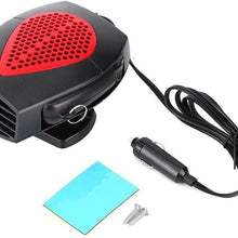 Dingln 24V Car Vehicle Portable Heating Fan Heater Defroster Demister Practical Accessory(Gray Black)