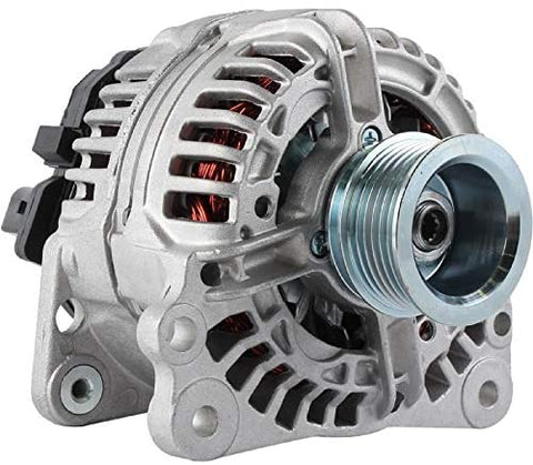 New DB Electrical Alternator ABO0435-140 Compatible with/Replacement for John Deere 244J, 304J, 313, 315, 316GR, 318E, 318G, 320E, 326E, 328 400-24230 Voltage 12, Rotation CW, Amperage 140