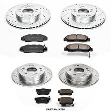 Power Stop K706 Front and Rear Z23 Carbon Fiber Brake Pads with Drilled & Slotted Brake Rotors Kit