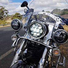 80W DOT Approved 5-3/4" 5.75" Osram Chips LED Projector Headlight for Harley Motorcycle/Bike(Black)