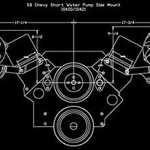 NEW BILLET SPECIALTIES SBC POLISHED ALTERNATOR & A/C COMPRESSOR BRACKETS, SIDE MOUNT, FOR SMALL BLOCK CHEVY SHORT WATER PUMP