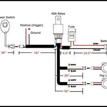 iJDMTOY (1) Universal Fit Relay Harness Wire Kit with LED Light ON/OFF Switch Compatible With Fog Lights, Driving Lights, Xenon Headlight Lighting Kit or LED Work Light, etc
