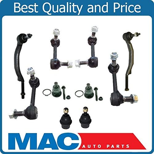 Mac Auto Parts 125564 Envoy Bravad Trailblazer Ball Joints 16MM Tie Rods Sway Bar Links kit Pc