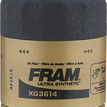 FRAM Filtro de aceite de repuesto ultra sintético para automóviles, diseñado para cambios de aceite sintético que duran hasta 20 k millas, XG3614 con SureGrip (paquete de 1)