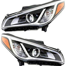 Partomotive For 15-17 Sonata Front Headlight Headlamp Xenon/HID Head Light Lamp Set Pair