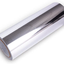 Car Vinyl Wrap Chrome Mirror Silver Self Adhesive DIY Decals Decoration 12"x60"