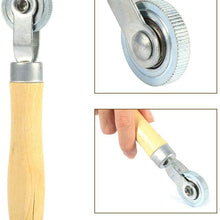 Suuonee Bearing Roller Tire,Wooden Handle Repair Tube Stitch Puncture Patch Tyre Roller Bearing Tool Kit