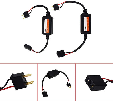 LED Anti Flicker Adapter Error Canceler for Canbus Headlight Decoder- H7