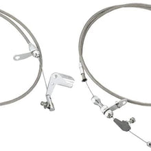 2pcs Stainless Steel Braided Accelerator Cable Wire for Chrysler (for Chrysler, Dodge, Plymouth) 727 transmissions