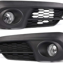 New Compatible For Honda Civic 2/4Dr 2016 Front Bumper Fog Light w/Switch&Bulb, Driver and Passenger Side Clear Lens