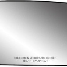 Fit System 30194 Passenger Side Heated Replacement Mirror Glass with Backing Plate