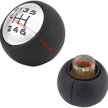 Gear Shift Knob, Delaman Car 6 Speed Gear Shift Lever Knob Head For 307 308 3008 407 5008 807 C3 C4 C8