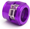 Purple Flexible Rubber Hose Pipe Clamps for 4AN Hose Finisher Clamp with Screw Band for Fuel/Oil/Diesel/Gas/Air and Water Hose Tube (4PCS/Pack)