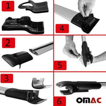 OMAC Roof Racks Cross Bars Carrier Cargo Racks Rail Aluminium Black Set 2 Pcs. for Mercedes Benz GLK X204 2010-2015