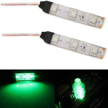iJDMTOY 3-SMD LED Cup Holder, Glove Box, Ashtray Strip Lights, Emerald Green