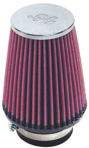 K&N Universal Clamp-On Air Filter: High Performance, Premium, Washable, Replacement Filter: Flange Diameter: 3 In, Filter Height: 6 In, Flange Length: 1.75 In, Shape: Round Tapered, RF-1039