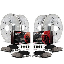 Power Stop K2744 Front and Rear Z23 Carbon Fiber Brake Pads with Drilled & Slotted Brake Rotors Kit