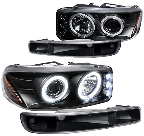 1999-2006 GMC SIERRA YUKON PRO HEADLIGHTS+BUMPER 2000