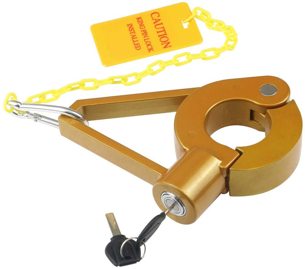OKLEAD 5th Wheel King Pin Lock Heavy Duty Anti Theft Coupler Lock for Camper Tractor Trailers Rv