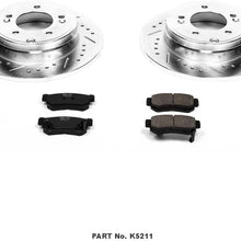 Power Stop K5211 Rear Brake Kit with Drilled/Slotted Brake Rotors and Z23 Evolution Ceramic Brake Pads