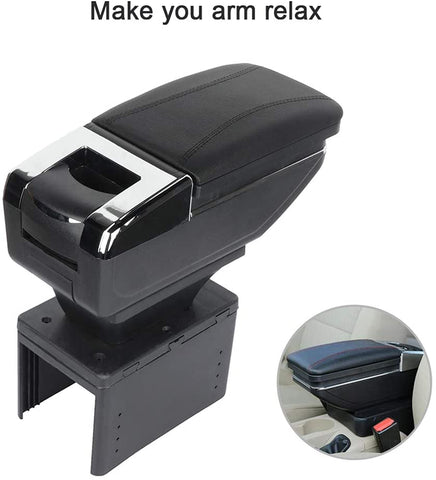 ROADFAR BlackCenter Console Armrest Organizer Box Replacement fit for/Chevrolet Express