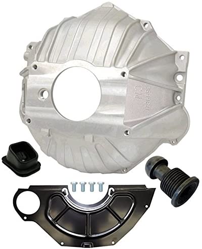 NEW SWS CHEVY 621 ALUMINUM BELLHOUSING, FLYWHEEL INSPECTION COVER, CLUTCH FORK BOOT & CLUTCH PIVOT BALL, STAMPED WITH #GM 3899621 REPLACEMENT FOR SBC & BBC FOR 11