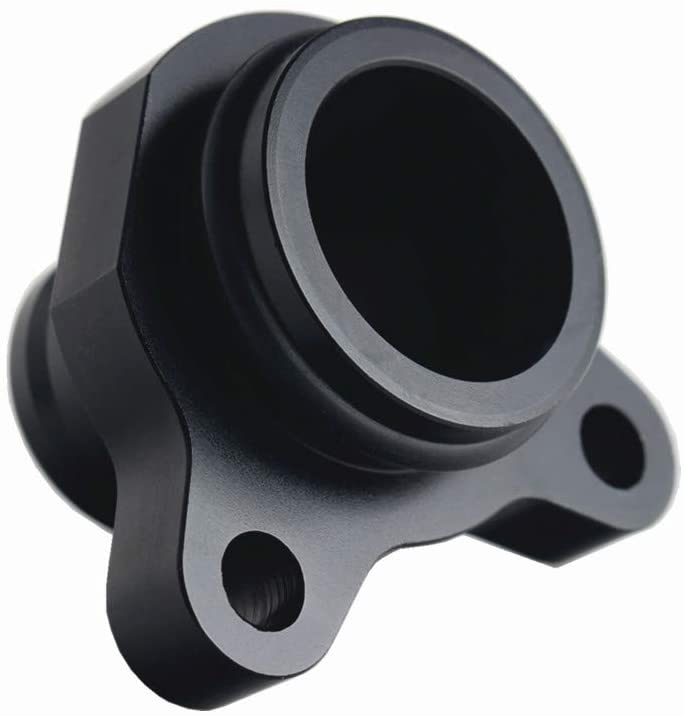 Dewhel For BMW 335i 11537541992 11537544638 OEM Replacement Water Hose Fitting Replacement Aluminum (Black)